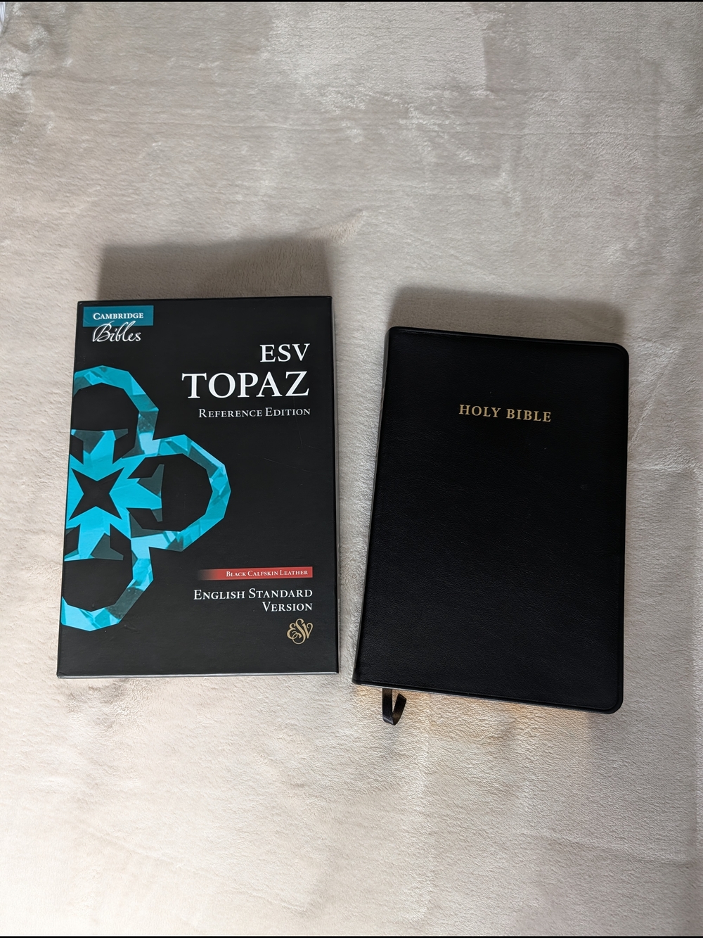 Cambridge Bibles ESV Topaz Black Calfskin Leather
